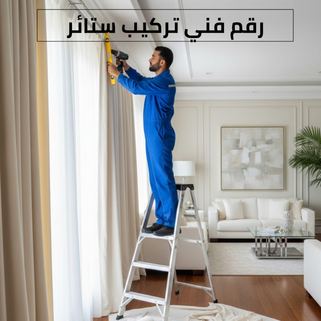 رقم فني تركيب ستائر